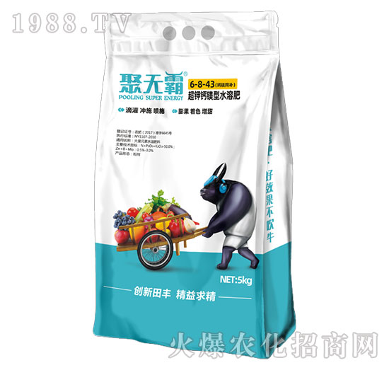 超鉀鈣鎂型水溶肥6-8-43-聚無(wú)霸-田豐生化