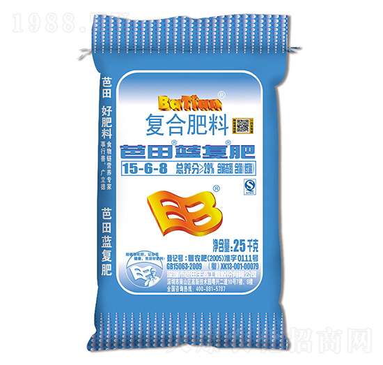 25kg復(fù)合肥料15-6-8-芭田·藍復(fù)肥-農(nóng)之友