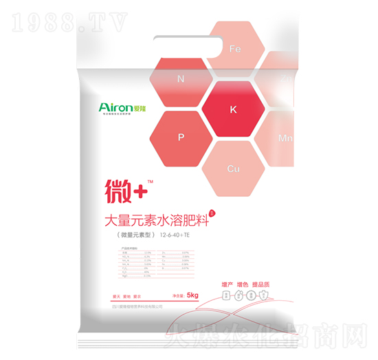 高鉀型大量元素水溶肥料12-6-40+TE-微+-愛隆