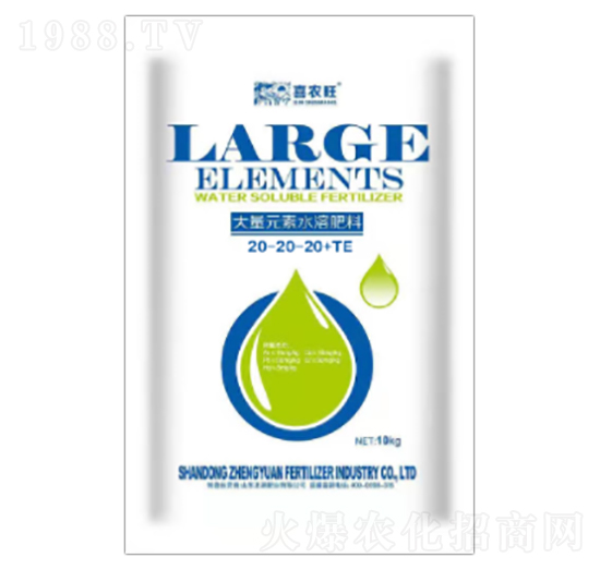 10kg大量元素水溶肥料20-20-20+TE-喜農(nóng)旺-正源肥業(yè)