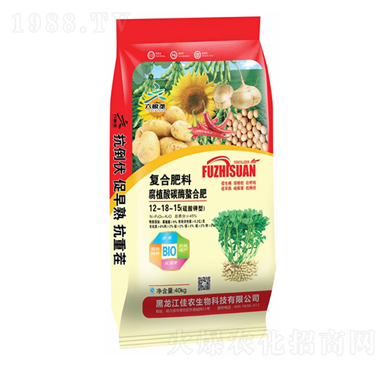 碳酶螯合硫酸鉀型有機(jī)無機(jī)復(fù)混肥12-18-15-希碧萊生物
