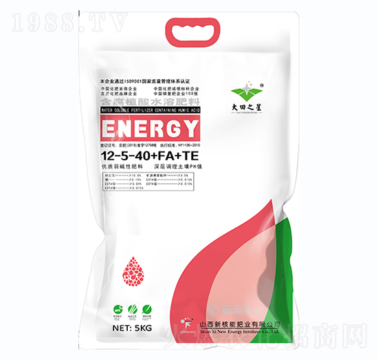 含腐植酸水溶肥料12-5-40+FA+TE-大田之星-新核能