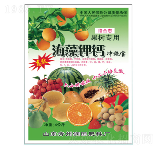 果樹(shù)專用海藻鉀鈣沖施寶-潤(rùn)田肥料