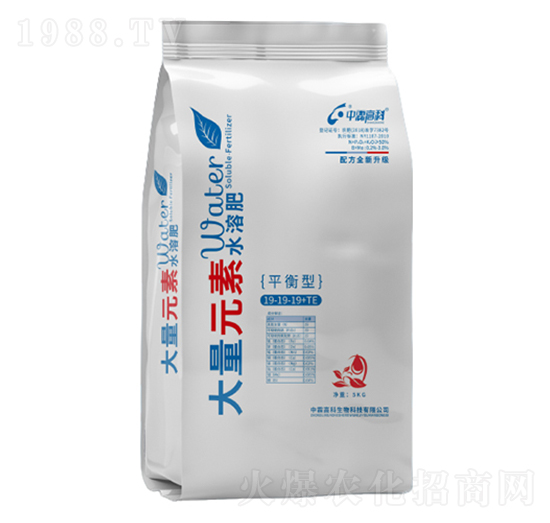 平衡型大量元素水溶肥19-19-19+TE-中霖高科