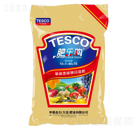 單碳質碳鉀閃溶肥13-7-40+TE-肥樂購-中基金石