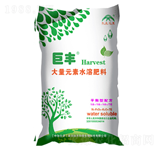 均衡性大量元素水溶肥料18-18-18+TE-巨豐-加農(nóng)和信