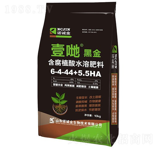 含腐植酸水溶肥料6-4-44+5.5HA-壹哋·黑金-諾誠(chéng)金