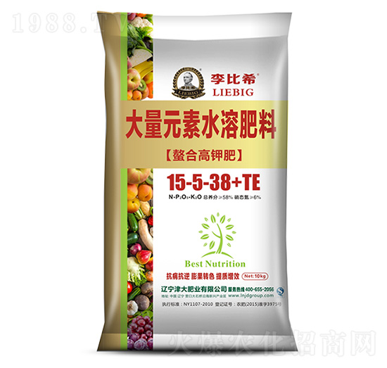 大量元素水溶肥料15-5-38+TE-李比希-津大肥業(yè)