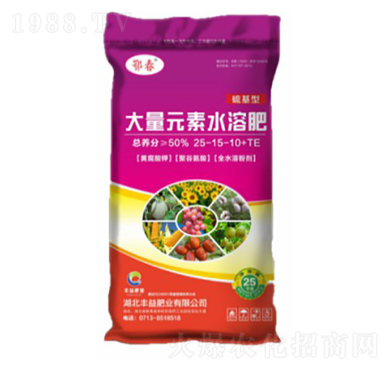 ����ʹ���Ԫ��ˮ�ܷ���25-15-10+TE-����-�S��ʘI(y��)