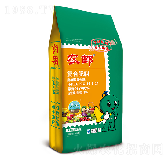 農(nóng)郵腐植酸復(fù)合肥16-6-24-農(nóng)大生態(tài)