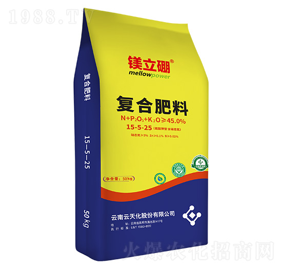 50kg硫酸鉀型復(fù)合肥料15-5-25-鎂立硼-云天化