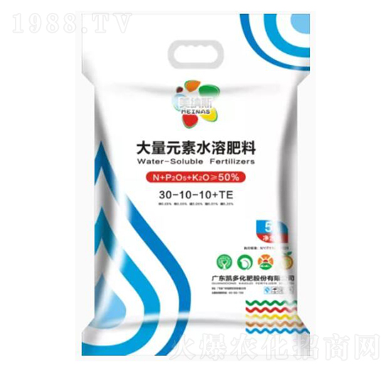 大量元素水溶肥料30-10-10+TE-美納斯-凱多化肥