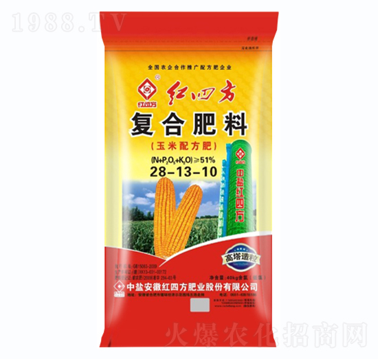 高塔玉米專用配方復合肥料28-13-10-紅四方