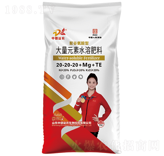 �۹Ȱ����ʹ���Ԫ��ˮ�ܷ���20-20-20+Mg+TE-�ƹ�ʯ-�е����r(n��ng)