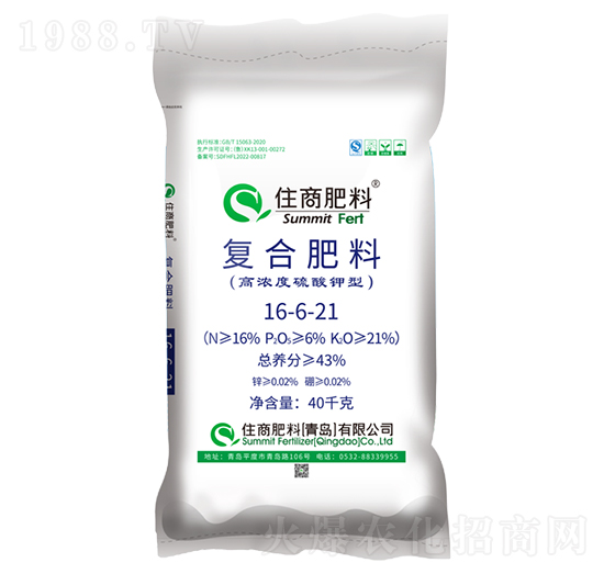 硫酸鉀型復合肥料16-6-21-住商肥料