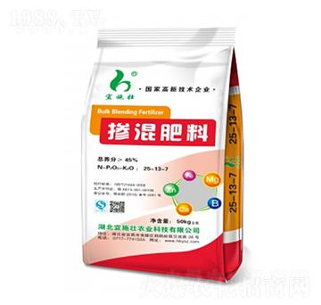 45%穩(wěn)定性摻混肥料25-13-7-宜施壯