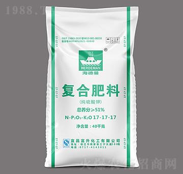 40kg純硫酸鉀復(fù)合肥料17-17-17-海德曼-三寧農(nóng)資